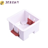 JEROMY Wall Socket Cassette, 86 Type Junction Box Gypsum Board Lining Box, Safe White 35/46mm Depth 