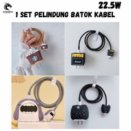 1set 22.5w Set of 4 PCS Cable & Charger Head Protective Cover Package for Samsung 22.5w Charger 22.5