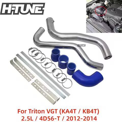 Aluminum Polished Turbo Intercooler Piping Kits For Triton MN VGT 2.5L 4D56-T 2012-2014