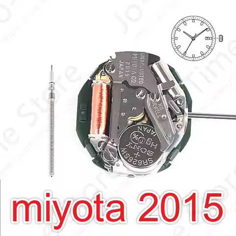 Miyota 2015 Women's Quartz Movement Small Standard Date Display Japan Movement for Watches