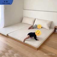 Floor Solid Wood Bedsideless Bed Frame Bed Children Japanese Style Pork Frame Combination Low Bed Ta