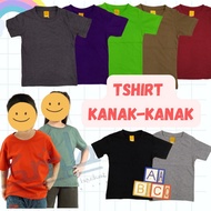 (KNG) (GRED A) Kids T Shirt Tshirt Budak Kids Tshirt Unisex 100% Cotton Kids Tshirt Kosong Budak T-s
