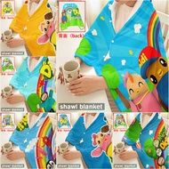 Didi And Friends Flannel Snap-button Blanket, Multi-functional Flannel Shawl, Wearable for Office Us