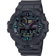 CASIO 卡西歐 G-SHOCK 虛擬世界 霓虹科幻雙顯手錶 GA-700MF-1A