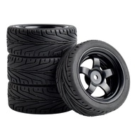 RC 6030-8010 Grip Tires & Wheel 4PCS For Wltoys 144001 1:14 4WD High Speed Racing RC Car