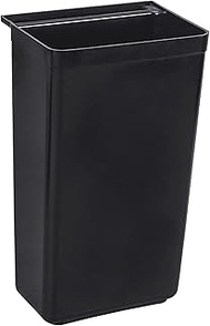 Thunder Group PLBC0013B 11 12 Gallon Trash Can Refuse Bin For Bus Cart, 13 x 9 x 22, Black