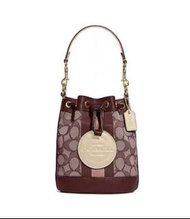 Coach Mini Dempsey Bucket Bag With Coach Patch (IM/Wine Multi) *sf or pick up