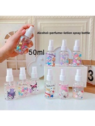 Sanrio 1-12PCS Hello Kitty Kuromi 50ML Spray Bottles - PVC Material, Portable Perfume Refill/Alcohol