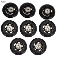 8 Pack Inline Skate Wheels, Indoor/Outdoor Roller Skate Wheels, Replacement Wheels with Bearing 64mm