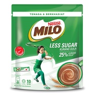 MILO Activ-Go Less Sugar (10 x 27g) – Chocolate Malt Drink with 25% Less Sugar