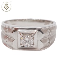 [Kedai Emas Gemilang] 200577 {YS} 18K White Gold 0.31Ct Diamond Ring (20) (6.12G) [750 Gold]