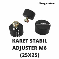 Rubber stabilizer adjuster m6 25x25/ rubber chair footrest table