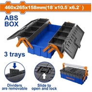 WADFOW WTB4303 18-inch 2-layer plastic tool bin