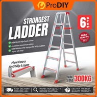 6 Step ladderman Commercial ladder Foldable Aluminium Ladder Foldable MultiPurpose Tangga Lipat Heavy Duty Double Sided