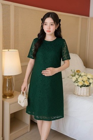 Dress Brukat Pesta Ibu Hamil Elegan & Modis — Gaun Maternity Brokat Premium Cocok untuk Kondangan &