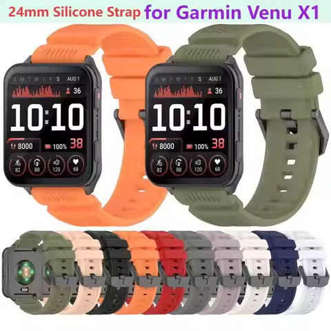 Silicone Original Strap for Garmin Venu X1 Smartwatch Bracelet Sport Watch Replacement Wristband for