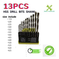 13pcs HSS Drill Bit Shank Set/Metal Drill Bit/Mata Drill Set
