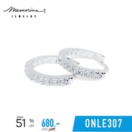 Memorine Jewelry 925 Sterling Silver Earrings With Swiss Diamonds (CZ): ONLE307