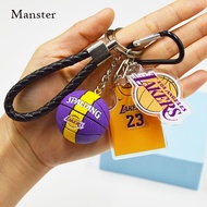 Football Basketball Keychain Lakers Kobe Curry James Irving Jersey Backpack Pendant Male Birthday Gi