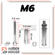 Drop in expansion anchor hex bolts พุก หัวหกเหลี่ยม M6 M8 M10 M12 (พร้อมส่ง)