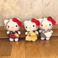 2026 New Product 12CM Wear Skirt Pants Backpack KT Plush Toy Doll Bag Pendant Hello Kitty Doll Doll2