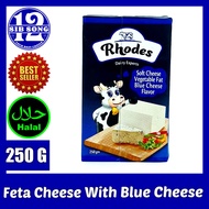 RHODES Feta Cheese With Blue Cheese-(250 G)-جبن فيتا بطعم الجبة البلوتشيز-(EXP:13/12/2024)