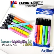 Stabilo Artline Highlighter Marker EK-600 Set of 6 Fluorescent Color