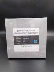 กระดาษกรอง Filter Paper (Quantitative Analytical Filter) QT45 Dia.150 mm. ; Filtratech France