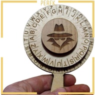 [Perfk] It Escape Room Cipher Wheel, Escape Room Prop Accessories, Detective Disk, Alphabets Cipher 