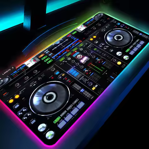 Pioneer Dj Controller Backlit Mat Table Rubber Pads Complete Rgb Large Mouse Pad Setup Decoration Of