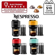 Nespresso Vertuo Pop Bundle with Aeroccino Milk Frother Coffee Machine - FREE $10 Coffee Voucher + Capsules