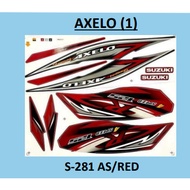 Stiker Sticker Body Stripe Cover Set (1) Suzuki Axelo