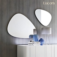 【SG ready stock】LUCOM (80cm) Irregular Mirror Bathroom Mirror Special Mirror Wall Mirror Toilet Mirror Modern Mirror