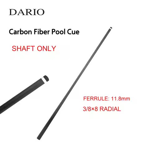 DARIO Carbon Pool Cue Shaft Tip 11.8mm Joint Radial 3-8x8 for Billiards Accessories