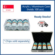 [SG Seller-Ready Stocks] Acrylic/Aluminium case for 100 pcs of casino chips