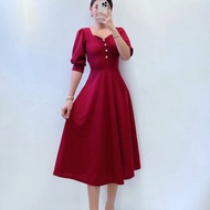 SELENA MIDI DRESS XS-M |CHURCH DRESS | FREESIZE