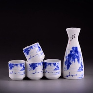 Ceramic Sake Cup Sake Pot Set Triangle Pot Japanese Style Household Sake Set Shochu Jug Wine Cup Wine Bottle Wine Pot