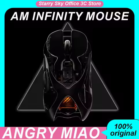 Angry Miao AM Infinity Mouse Esports Wireless Tri-mode Lightweight Magnesium Aluminum Alloy PAW3950 