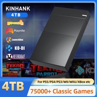 KINHANK 4T Gaming HDD with Launchbox Hyperspin Playnite Retrobat Teknoparrot Retro Video Game Consol