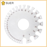 SUER Round Wire Gauge, Non-Ferrous Metal Gauge Metric and Imperial Scales Thickness Gauge, Stainless