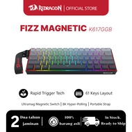 Redragon Fizz K617 Rapid Trigger Wired Mechanical Gaming Keyboard 60% Hall Effect Magnetic Switch
