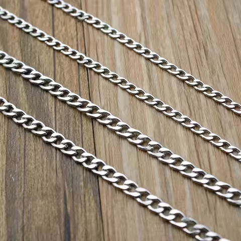 5Meter 3-9mm Stainless Steel NK Link Chain Necklace Bulk Jewelry Figaro Chain For Women Men DIY Neck