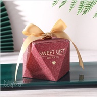 5/10PCS SWEET GIFT Luxury Diamond Shape Wedding Gift Box Wedding Gift Candy Box Door Gift Hadiah Kahwin