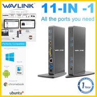 Wavlink USB 3.0 aluminium Universal LAPTOP Docking Station USB C TO HDMI DVI VGA Rj-45 DC Power Jack