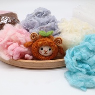 Wool felt DIY material Colours Curly Wool 10g needle wool fiber