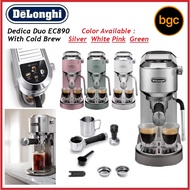Delonghi EC890 Dedica Duo Espresso Machine EC890.M EC890.PK EC890.GR EC890.WI Pink Silver Green Whit