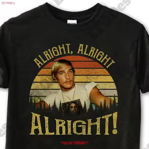 Dazed and Confused T Shirt David Wooderson Vintage 1980s Movies TV Show Quote vintage Washed Comfort