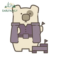 EARLFAMILY MBTI Duck Bear Cartoon Car Sticker Interesting Waterproof Motorcycle Luggage Skateboard L