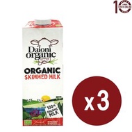 綠牛牛 有機脫脂牛奶 3x1公升 (紅色)