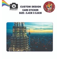 Custom Design Card Sticker - Credit Card Size : 5.4cm x 8.6cm - Design - 200